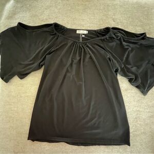 MerryFun Women's Cold Shoulder Bell SleeveTop L